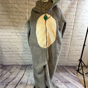 Bluenotes Mint and Gray Hooded Onesie